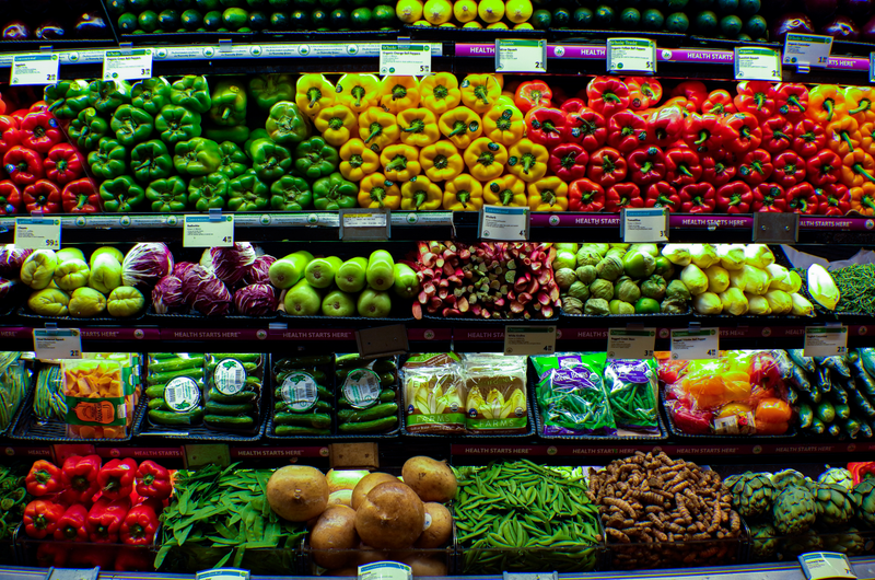 Expensive cameras take good pictures of expensive organic food at Whole Foods.